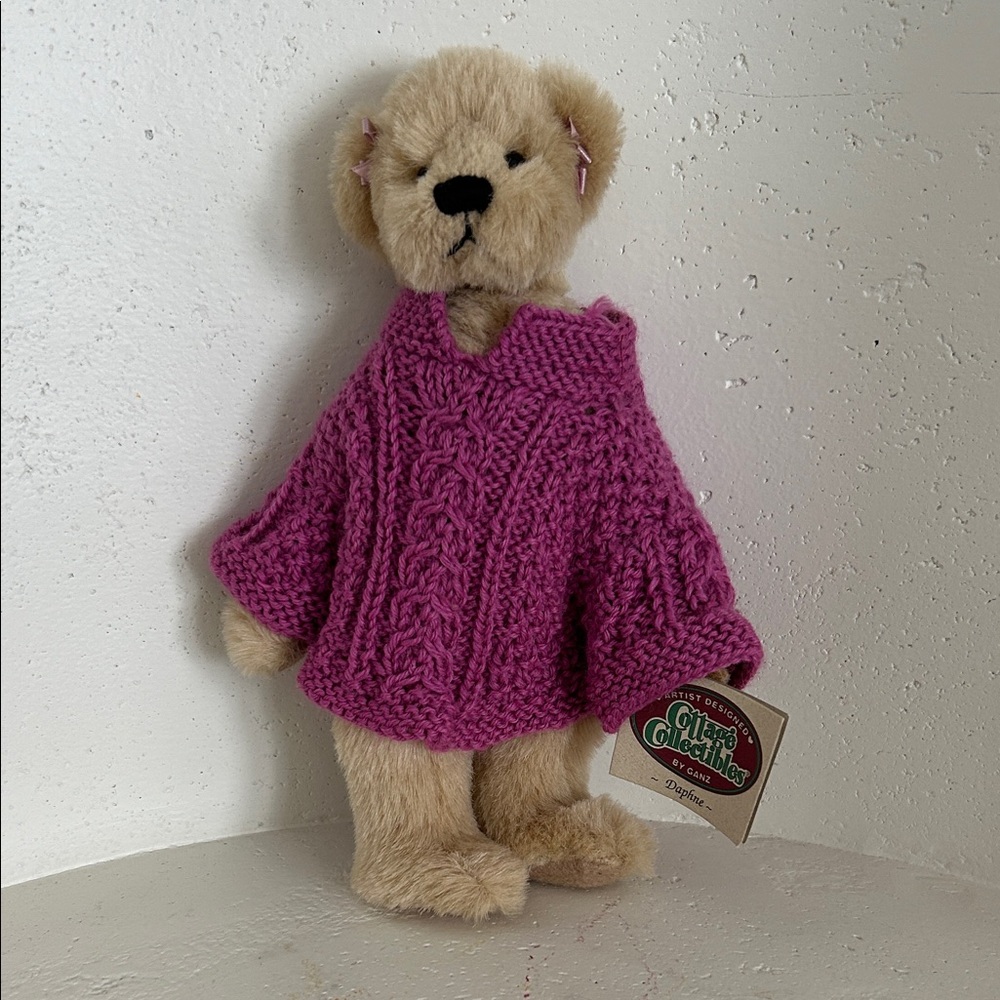 GANZ Cottage Collectibles Bear with Pink Sweater